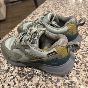 Cordura Gray and Green Sneakers Lacoste
